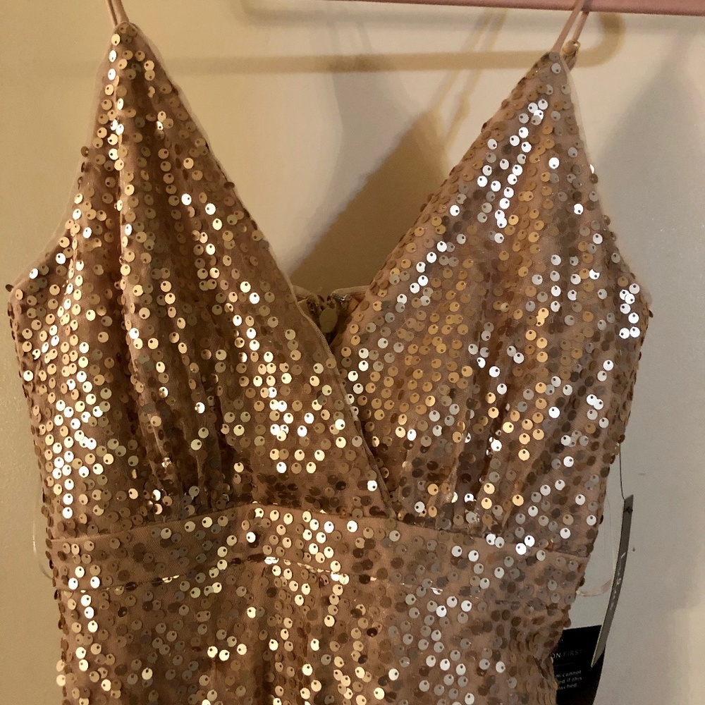 Gold sequin gown